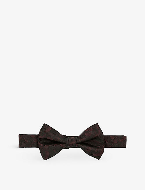 TED BAKER: Transe floral-pattern silk bow tie