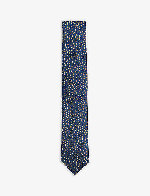 TED BAKER: Nicle spot print silk tie