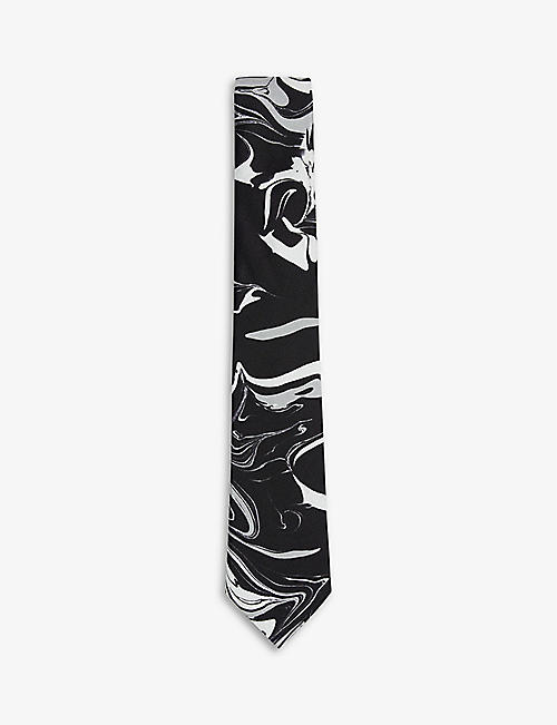 TED BAKER: Medle marbled silk tie