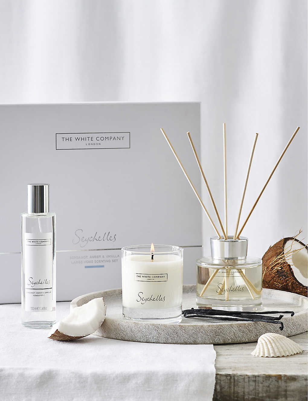 The White Company Seychelles Home Scenting Set