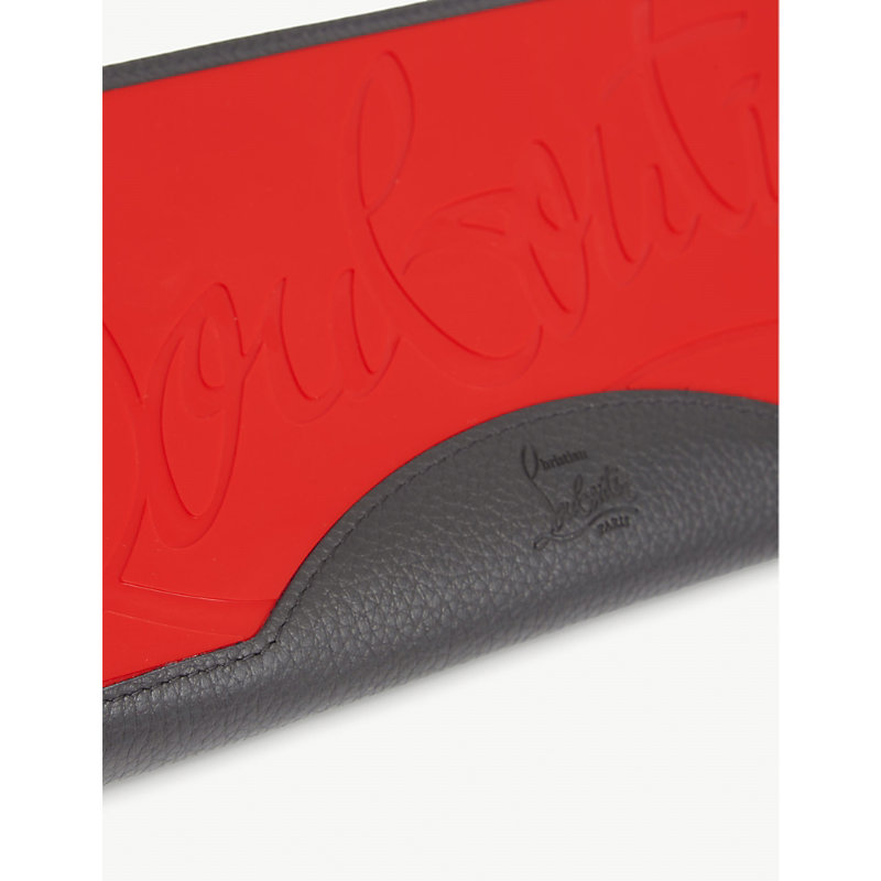 Shop Christian Louboutin Panettone Extra-large Leather Wallet In Loubi/black