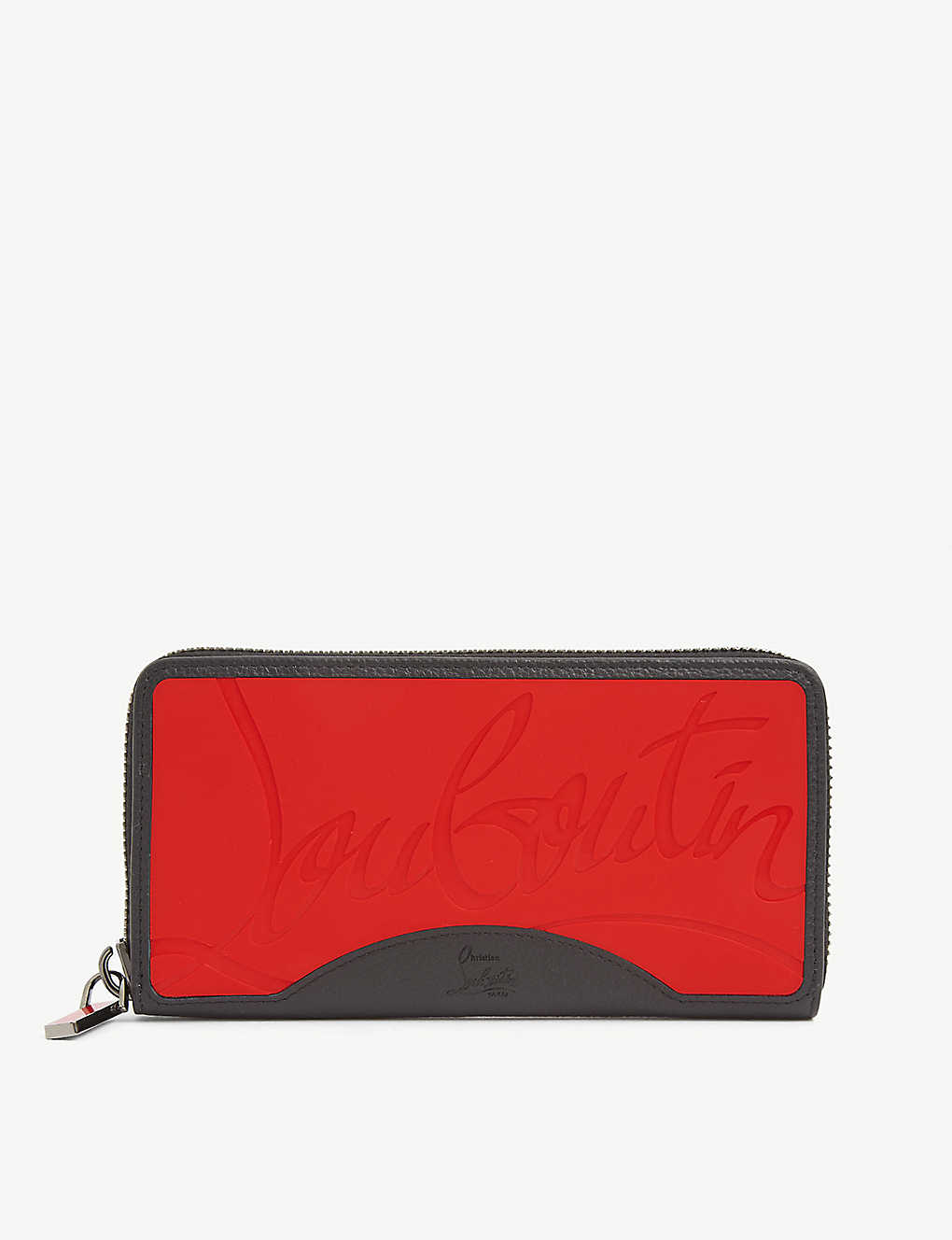 Shop Christian Louboutin Panettone Extra-large Leather Wallet In Loubi/black