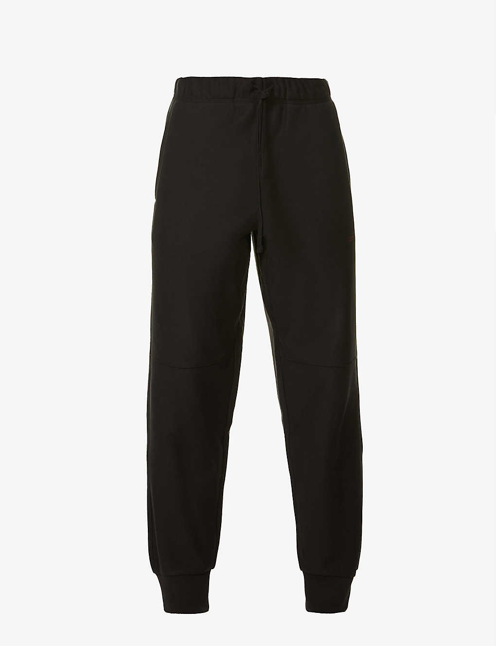 Carhartt Logo-embroidered Relaxed-fit Cotton-blend Jogging Bottoms In Black
