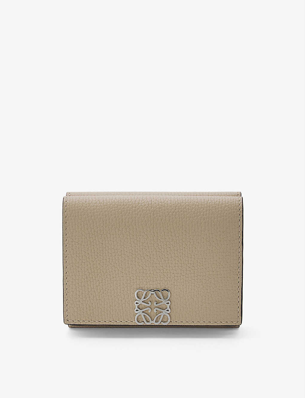 Shop Loewe Women's Sand Anagram-embellished Grained-leather Wallet