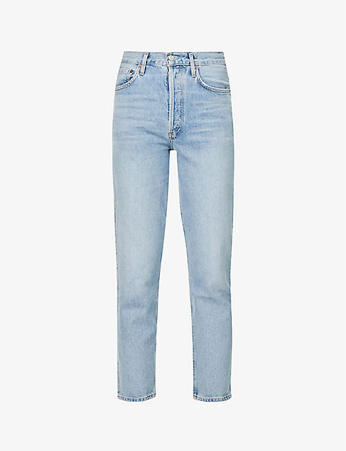 AGOLDE: Fen tapered high-rise organic cotton jeans