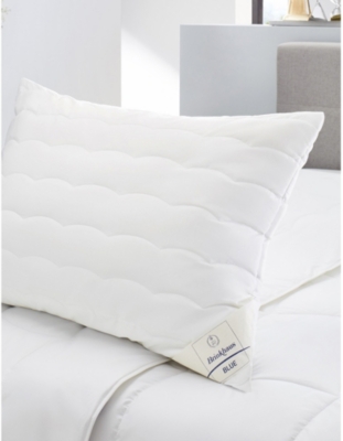 Shop Brinkhaus White Aerelle® Blue Organic Cotton And Recycled Polyester Pillow