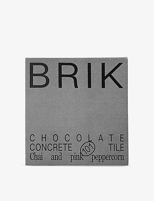 BRIK: Chai and Pink Peppercorn chocolate concrete tile 55g