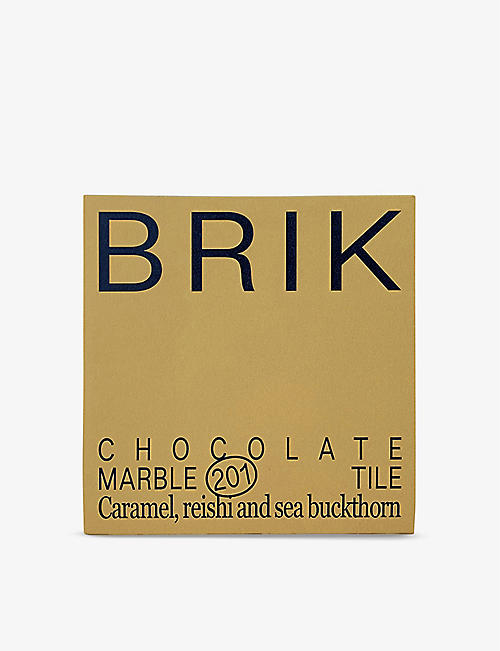 BRIK: Caramel, Reishi and Sea Buckthorn chocolate marble tile 55g
