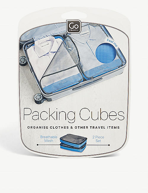 GO TRAVEL: Mesh packing cubes pack of two