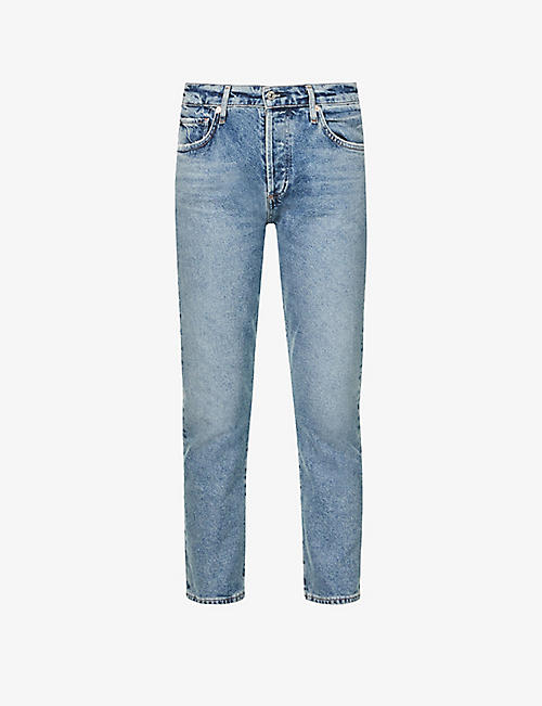 CITIZENS OF HUMANITY: Emerson cropped tapered mid-rise stretch-denim jeans