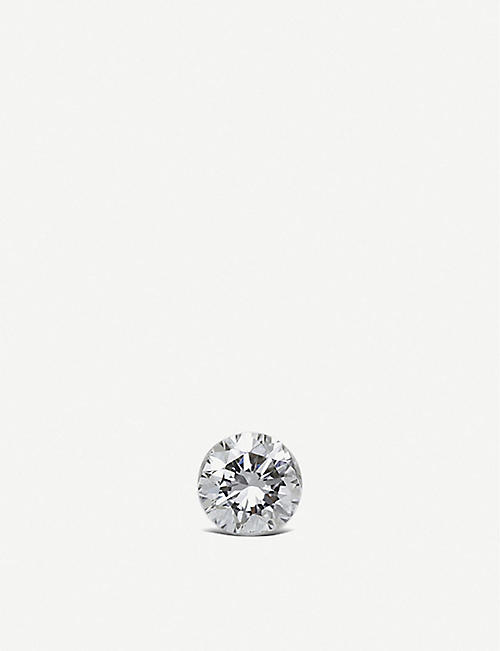 MARIA TASH: Invisibly-set 18ct yellow-gold and 0.03ct diamond single stud earring