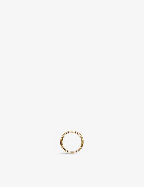 MARIA TASH: 8mm 14ct white-gold single hoop earring