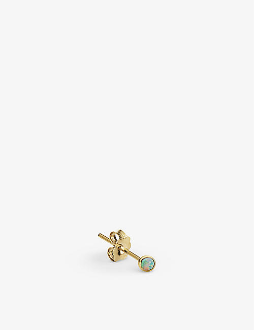 MARIA TASH: 18ct yellow gold and opal stud earring