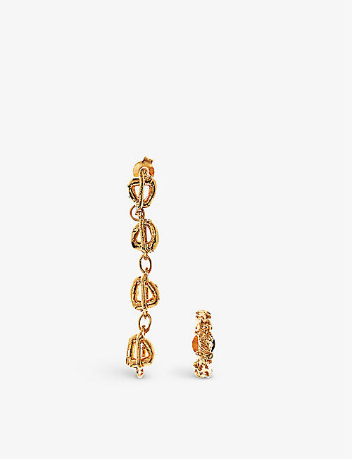 ALIGHIERI: The Trailblazer 24ct yellow gold-plated bronze earrings