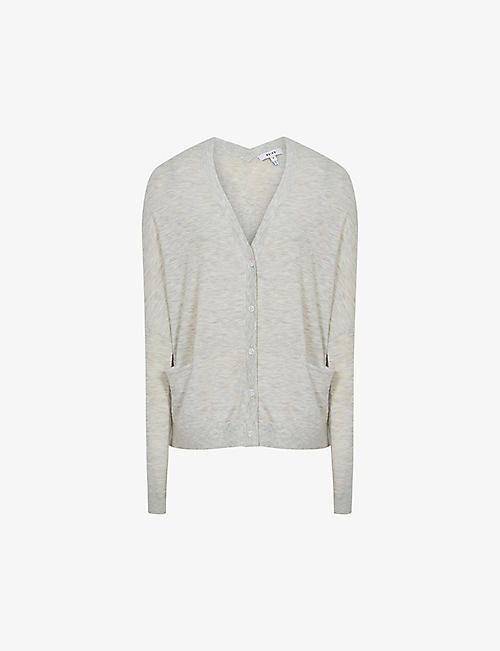 REISS: Aisling long-sleeve knitted cardigan