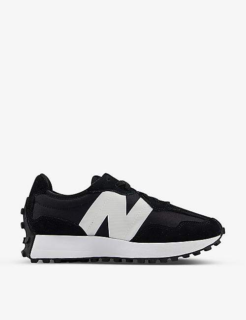 NEW BALANCE: 327 mesh and suede low-top trainers