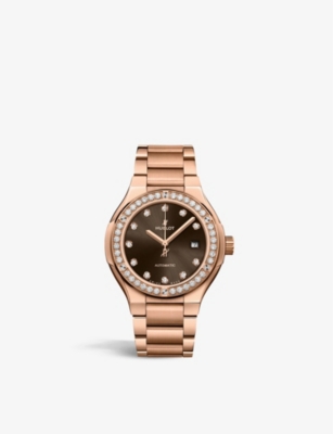 Hublot 585.ox.898m.ox.1204 Classic Fusion 18ct Rose-gold And 0.75ct Brilliant-cut Diamond Automatic Watch In Rose Gold