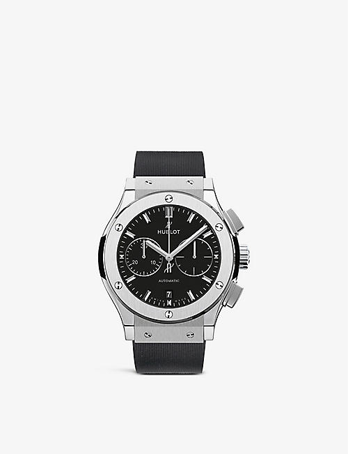 HUBLOT: 521.NX.1171.RX Classic Fusion stainless-steel and rubber automatic watch