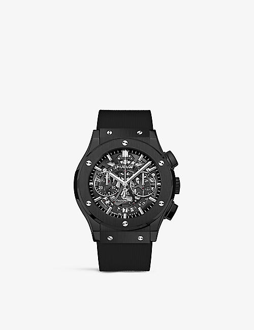 HUBLOT: 525.CM.0170.RX Classic Fusion ceramic and rubber automatic watch