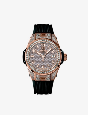 HUBLOT: 465.OX.9010.RX.1604 Big Bang One Click 18ct rose-gold, 1.84ct diamond automatic watch