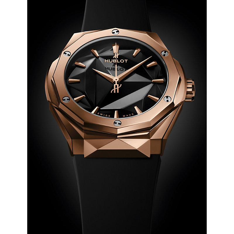 Shop Hublot Men's Black 550.os.1800.rx.orl19 Classic Fusion 18ct Rose-gold And Rubber Automatic Watch