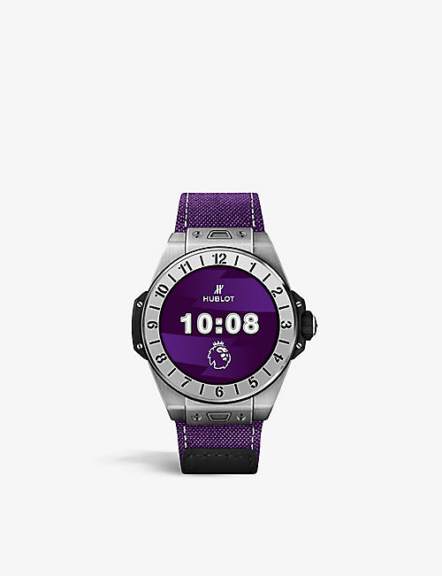 HUBLOT: 440.NX.1100.NR.PLW21 Big Bang E Premier League titanium and fabric quartz watch