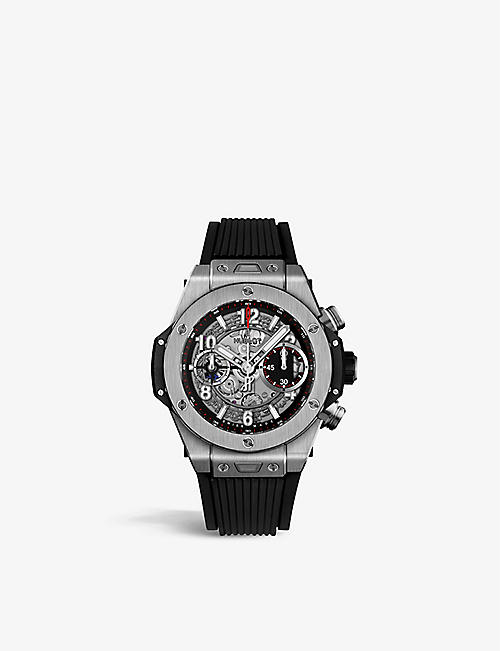 HUBLOT: 441.NX.1170.RX Big Bang Unico titanium, ceramic and rubber automatic watch