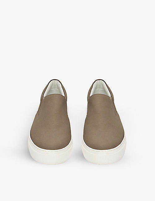 THE WHITE COMPANY: Flatform slip-on leather trainers