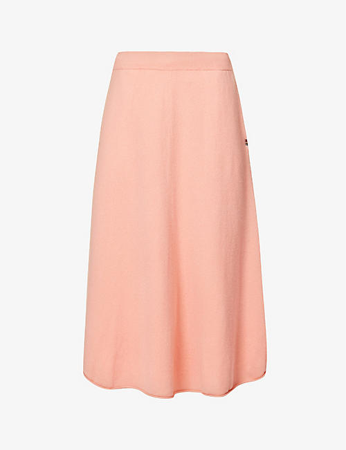 EXTREME CASHMERE: n°55 A-line cashmere-blend midi skirt