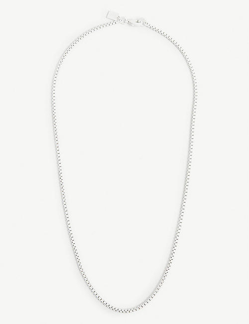 CRYSTAL HAZE: Plastalina box-chain brass necklace
