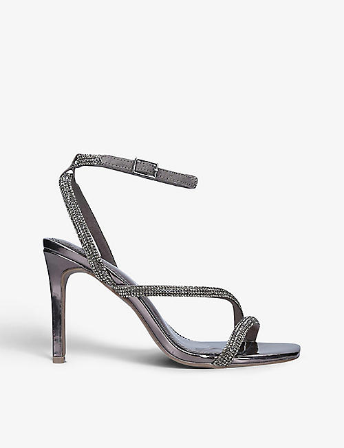 CARVELA: Paparazzi heeled rhinestone-encrusted sandals