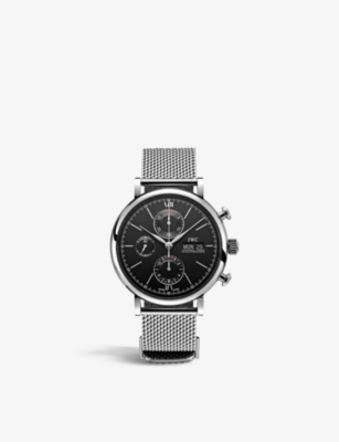 Iwc Schaffhausen Iw356505 Portofino Stainless-steel Automatic Watch In Silver