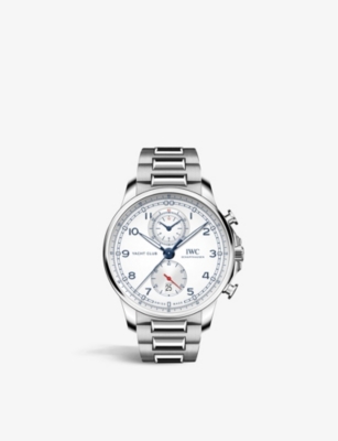 Iwc Schaffhausen Iw390702 Portugieser Stainless-steel Automatic Watch In Blue / Silver