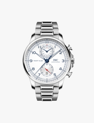 Iwc Schaffhausen Iw390702 Portugieser Stainless-steel Automatic Watch In Blue / Silver