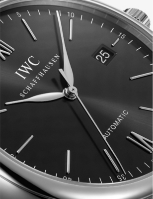 Shop Iwc Schaffhausen Men's Silver Iw356505 Portofino Stainless-steel Automatic Watch