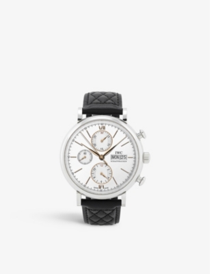 IWC SCHAFFHAUSEN IW391031 Portofino leather and stainless steel