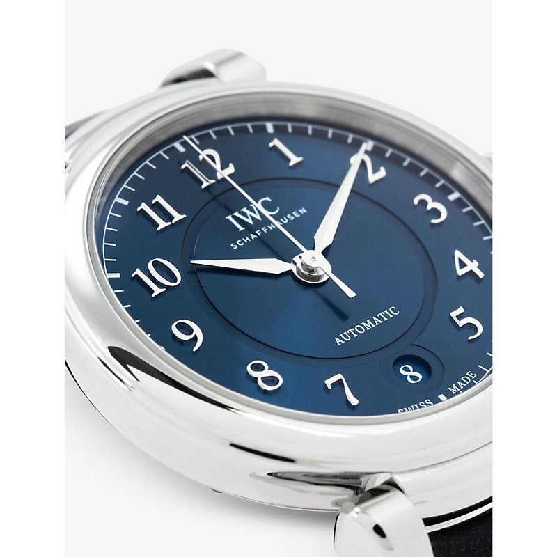 Shop Iwc Schaffhausen Womens Blue Iw458312 Da Vinci Stainless Steel Automatic Watch