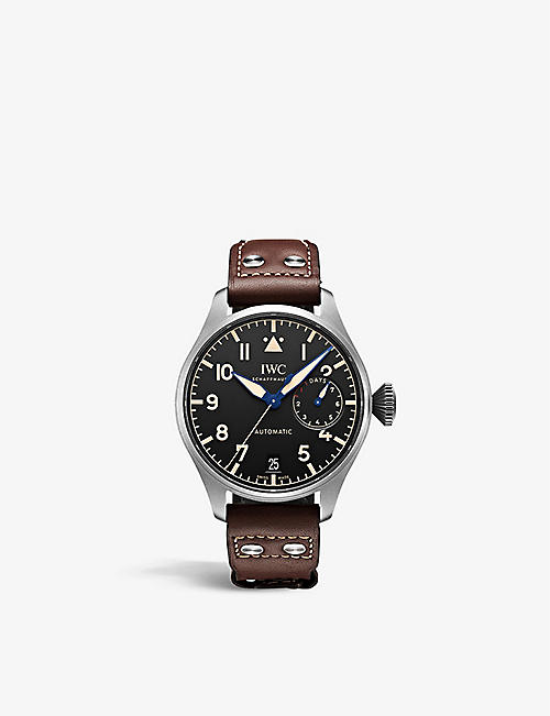 IWC SCHAFFHAUSEN: IW501004 Big Pilot's titanium and leather automatic watch