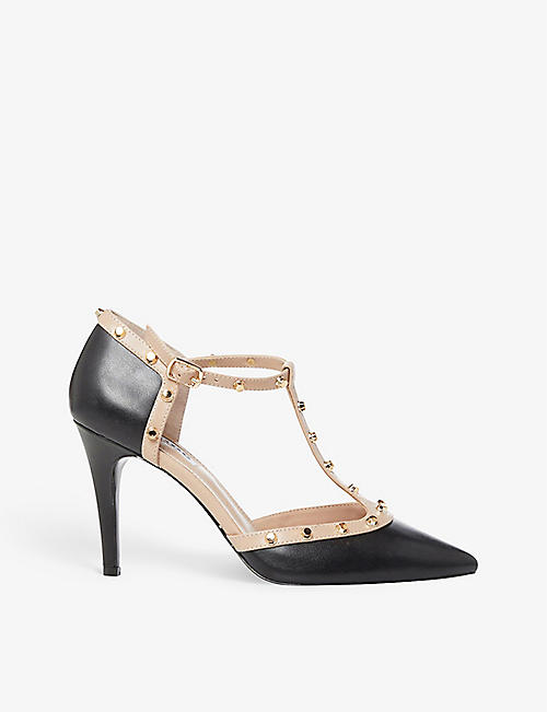 DUNE: Cliopatra studded leather court shoes