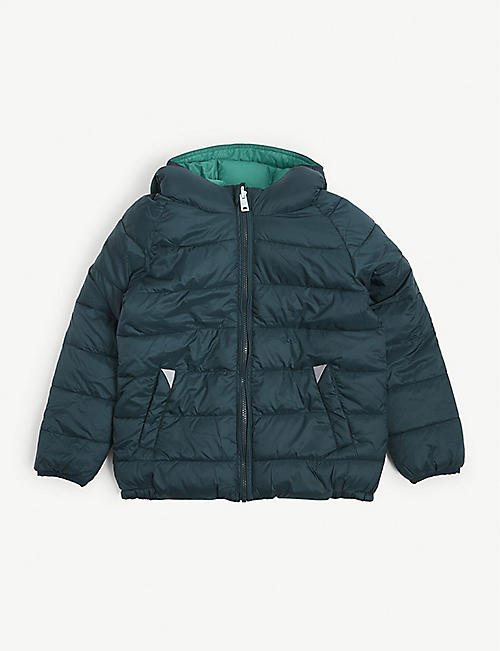TOASTIE: Reversible quilted shell hooded puffer jacket 1-12 years