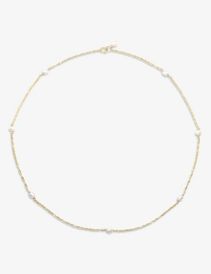 The Alkemistry Poppy Finch 14ct Yellow-gold And Pearl Necklace In 14ct Yellow Gold