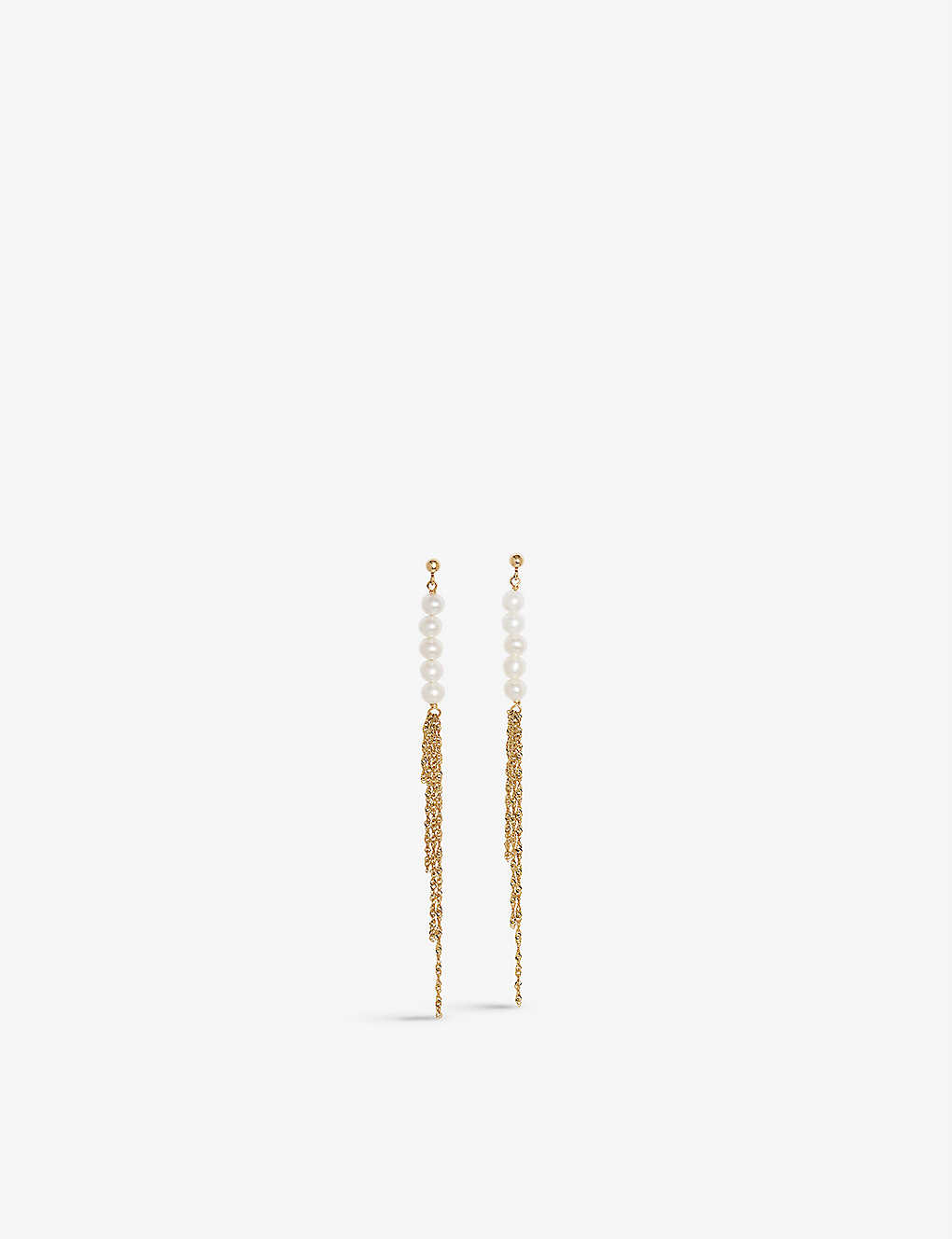The Alkemistry Poppy Finch 14ct Yellow-gold And Freshwater Pearl Tassel Earrings In 14ct Yellow Gold