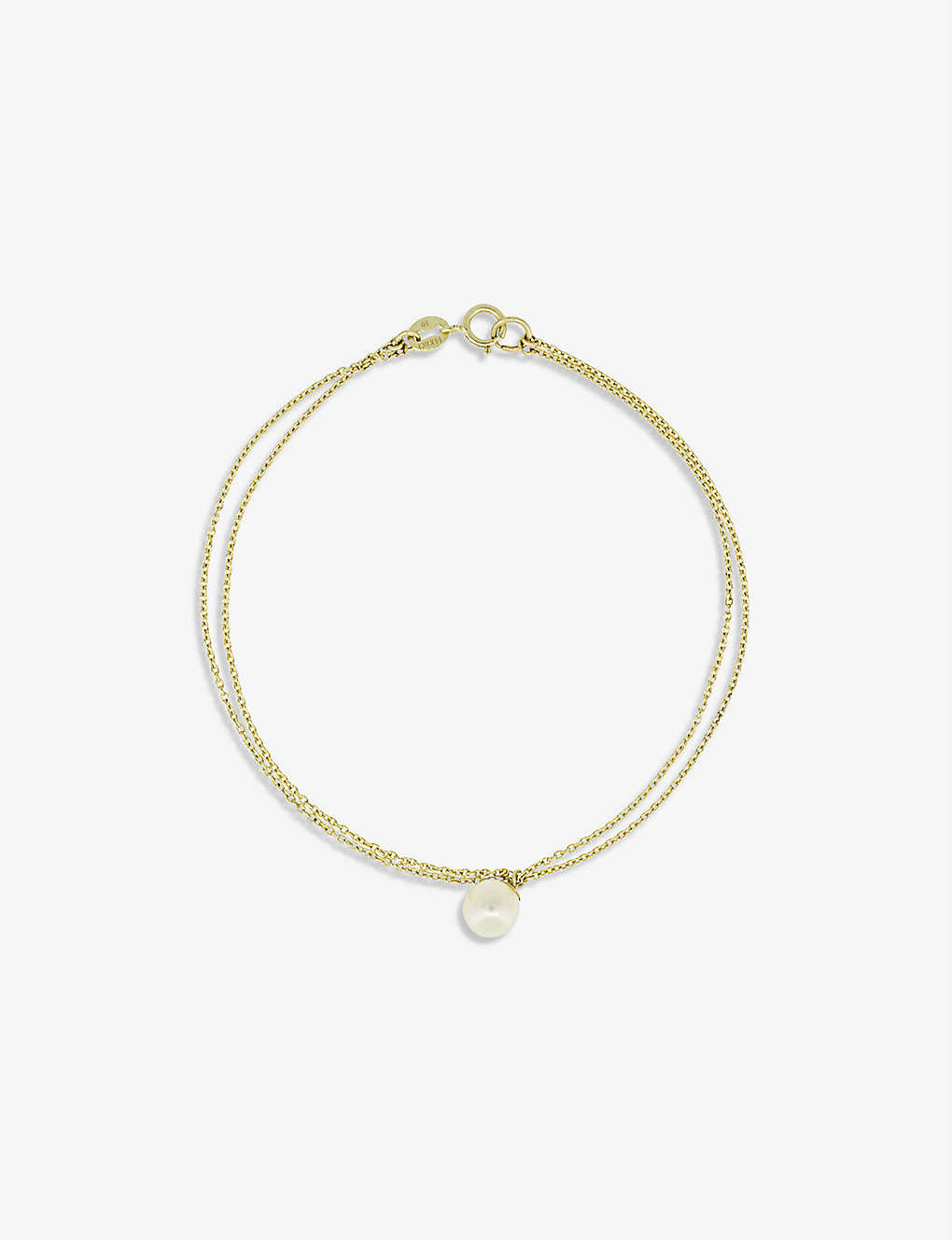 The Alkemistry Poppy Finch Double-chain 14ct Yellow-gold And Freshwater Pearl Bracelet In 14ct Yellow Gold