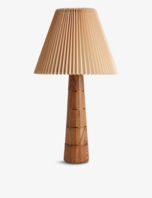 Oak shop bedside lamp