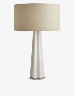 SOHO HOME: Verano white-quartz and linen table lamp 65cm