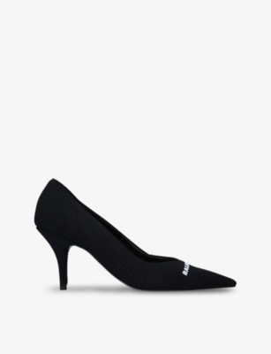 BALENCIAGA - Knife 2.0 logo-print knitted courts | Selfridges.com