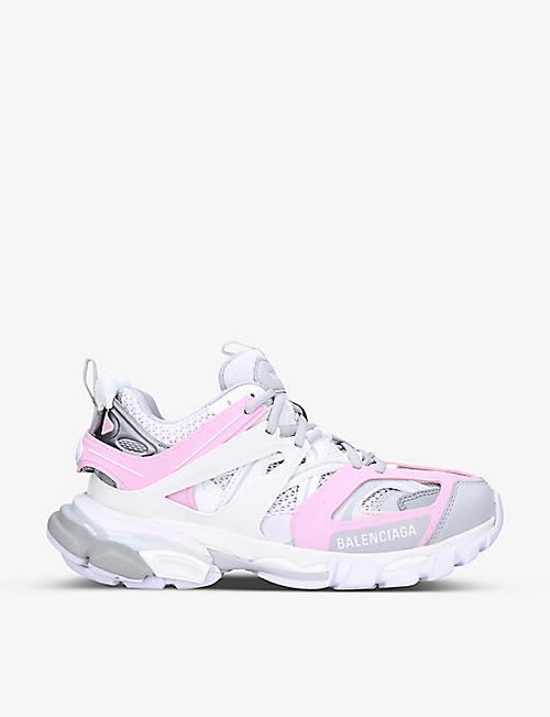 BALENCIAGA: Women's Track panelled mesh and nylon low-top trainers
