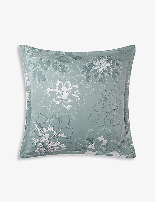 BOSS: Garden Reflect floral-print organic cotton-sateen pillowcase 65cm x 65cm