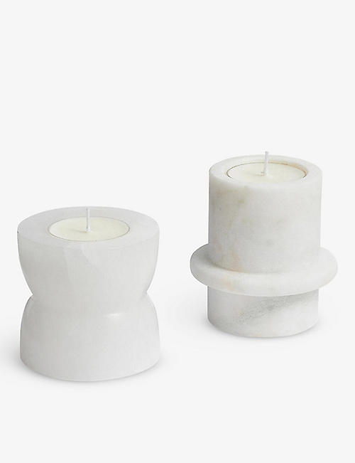 SOHO HOME: Hillerod marble candleholder set