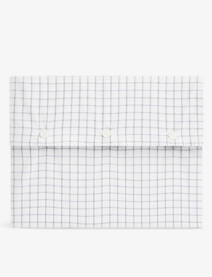 RALPH LAUREN HOME: Tattersal checked organic-cotton fitted sheet